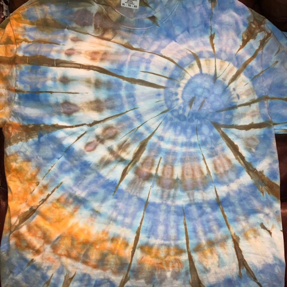 Tie-Dye T-Shirt - Blue and Orange